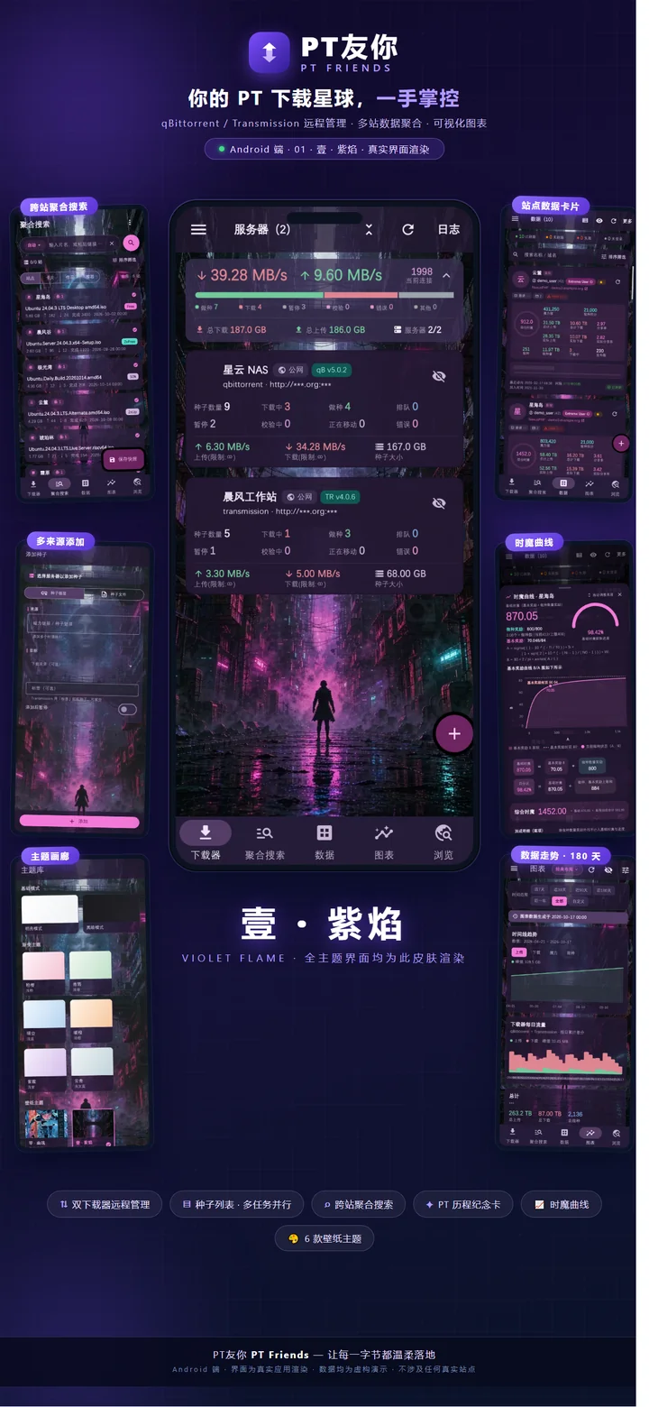 紫焰 · 下载器中枢